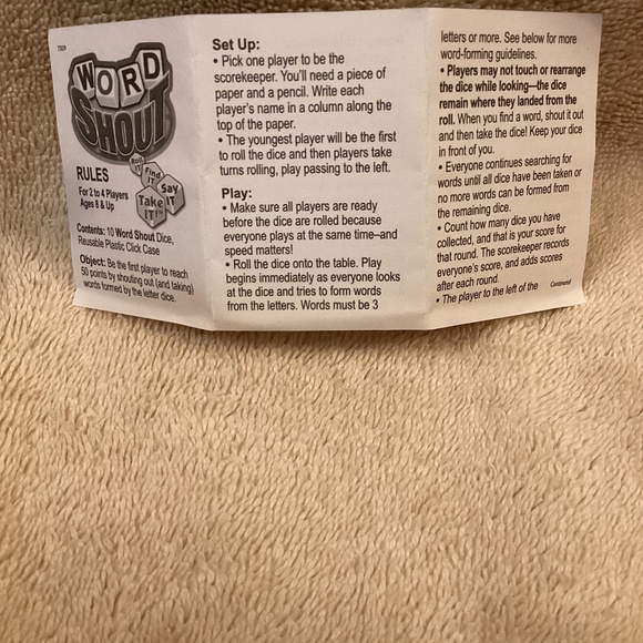 Word Shout Dice Game Travel Family Word Grabbing 2004 - Picture 3 of 7